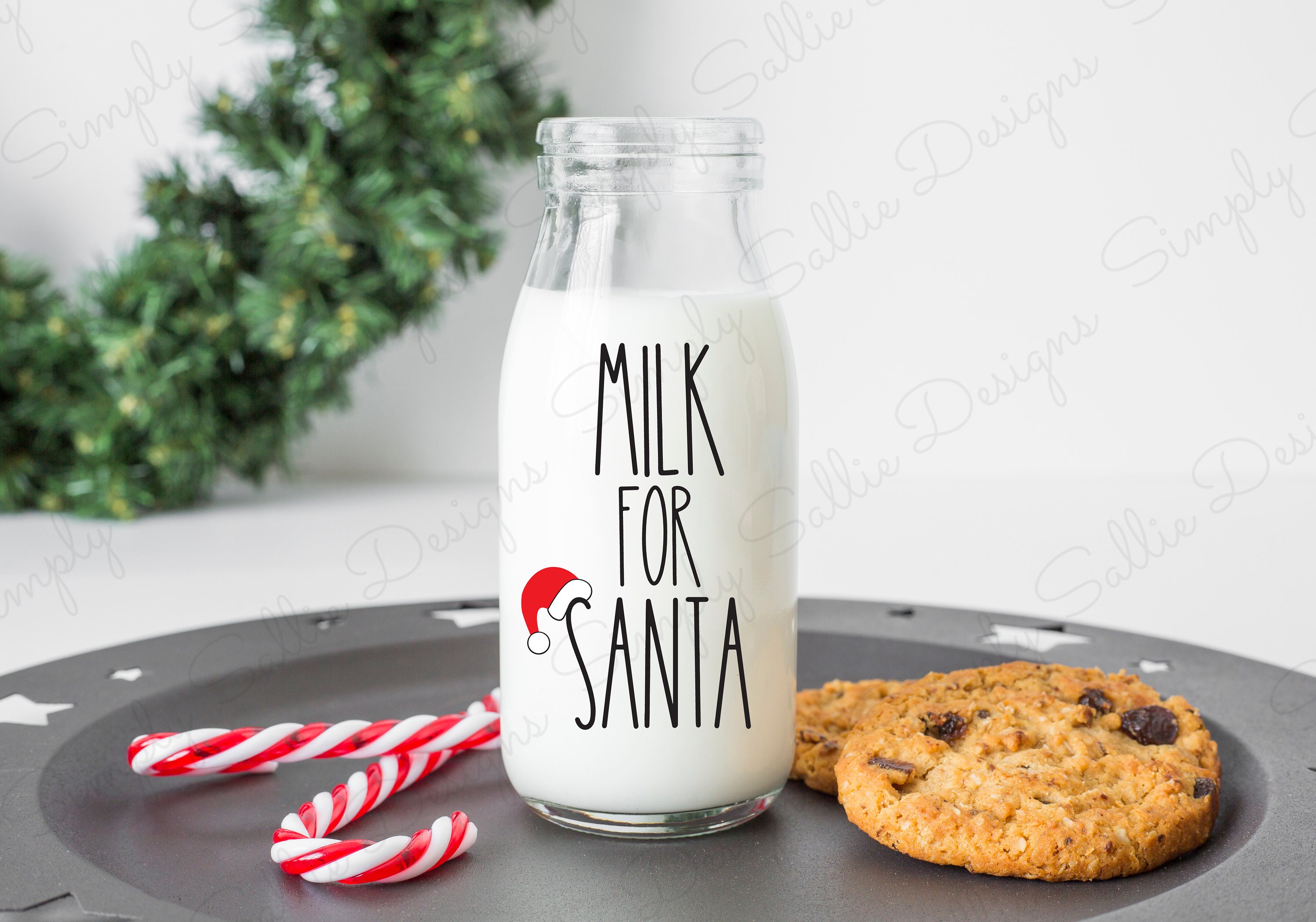 Milk for Santa SVG File Christmas DXF Silhouette Cut File - Etsy
