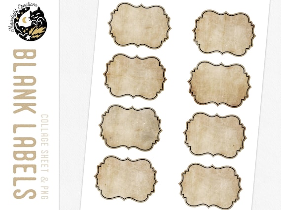 blank vintage label template