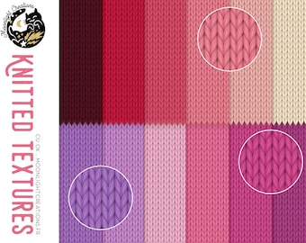 Pink Knitted Digital Paper, Knitted Seamless Patterns, Knit Backgrounds, Wool Digital Paper, Wool Texture, Scrapbook Paper, Instant Download