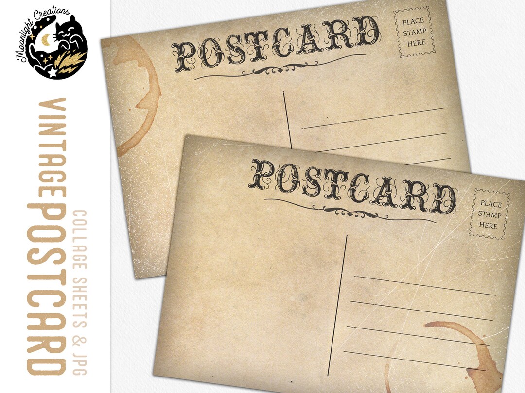 Postales vintage para imprimir, postales antiguas, reversos de postales ...