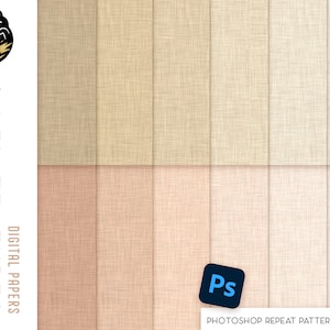 Carta digitale in lino naturale, carta per scrapbooking in lino, texture in tela di lino beige, sfondi digitali in lino neutro