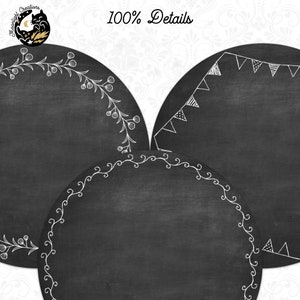 Printable Chalkboard Labels, Round Chalkboard Tags, Chalkboard Clipart, Chalkboard PNG, Chalkboard Tags, Chalkboard Circle Label image 3