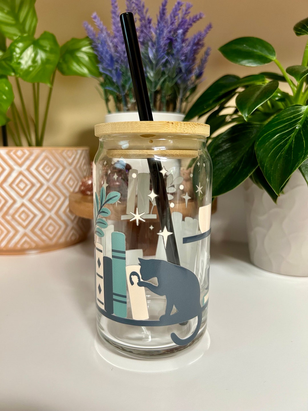 Stayins Bücher-Tasse Aus Glas - Kreative Tasse Für Buchliebhaber