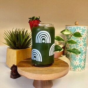 St. Patrick’s Day Cup, Shamrock Iced Coffee Cup, Lucky Charm Beer Glass Cup, Clover Matcha Cup, St. Patty&#39;s Day Cup, Aesthetic Rainbow Cup