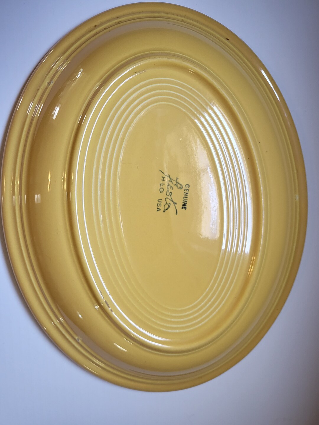 Vintage Genuine Fiesta HLO Yellow USA Serving Tray Etsy