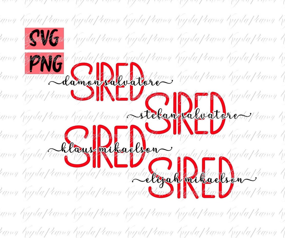 Sired Bundle damon/stefan/klaus/elijah Etsy