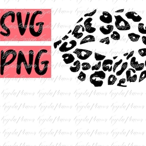 Leopard Lippen SVG, PNG, JPG Schnittdateien für Cricut und Silhouette