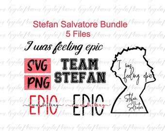 Stefan Salvatore Bundle (5 PNG & SVG Files)