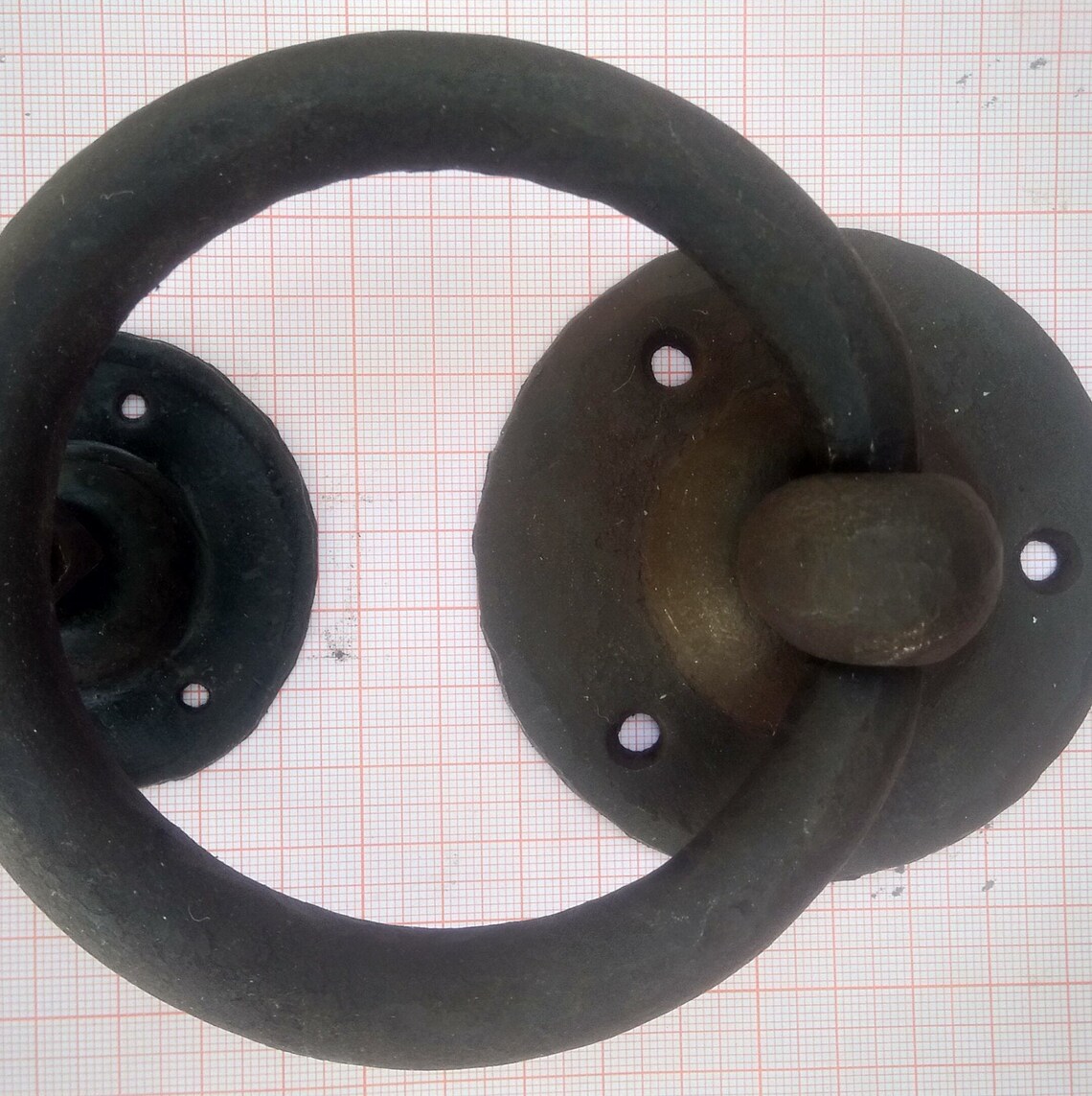 Hammer Door Knocker.black Wrought Iron Door Knocker.iron Etsy UK