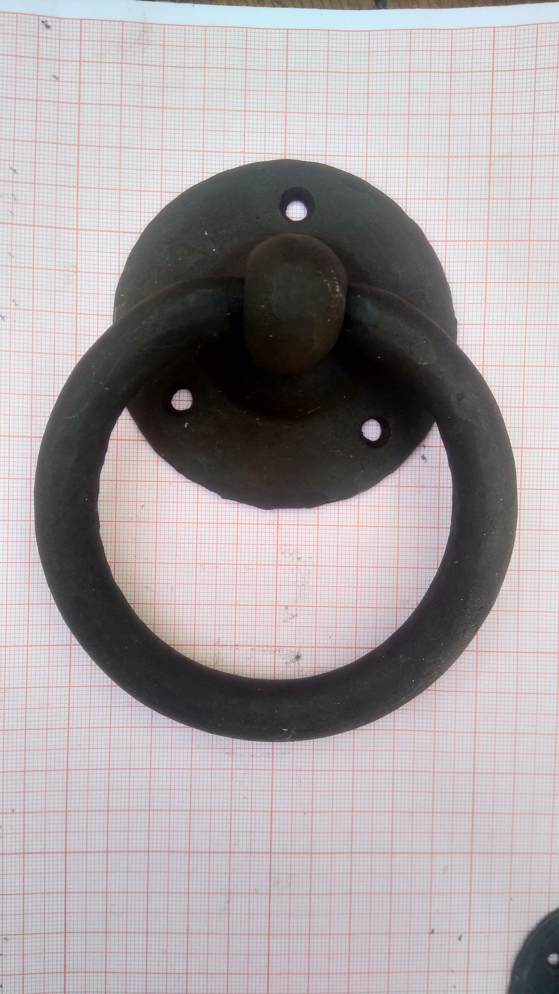 Hammer Door Knocker.black Wrought Iron Door Knocker.iron Etsy UK