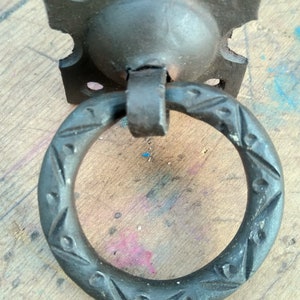 Hammer Door Knocker. Black Metal Earrings Pulls . Front Door Hardware.set of 10