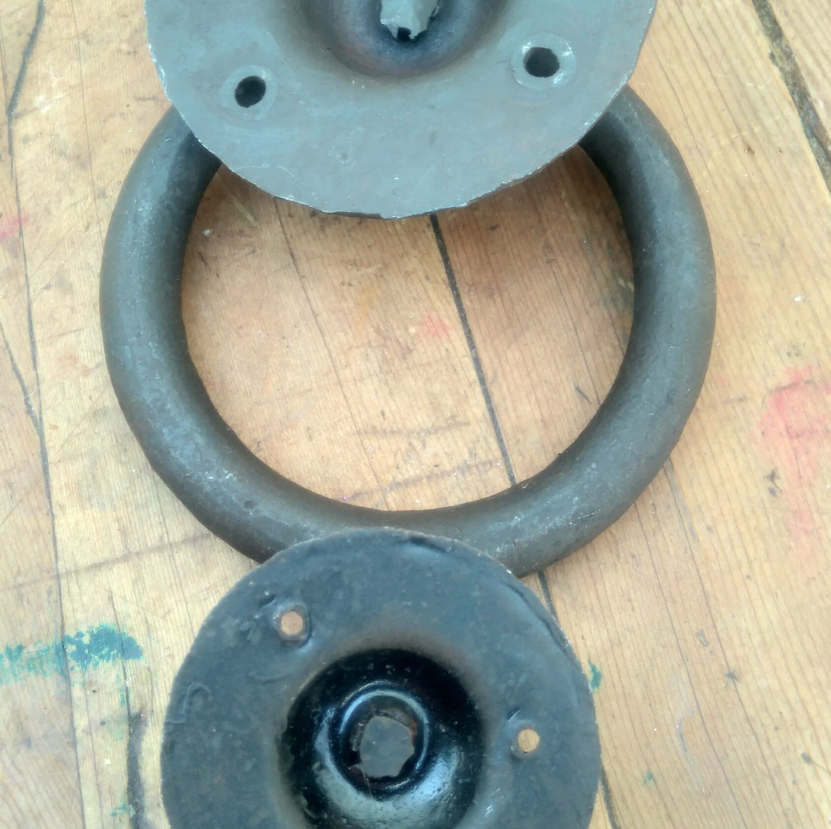 Hammer Door Knocker.black Wrought Iron Door Knocker.iron Etsy UK