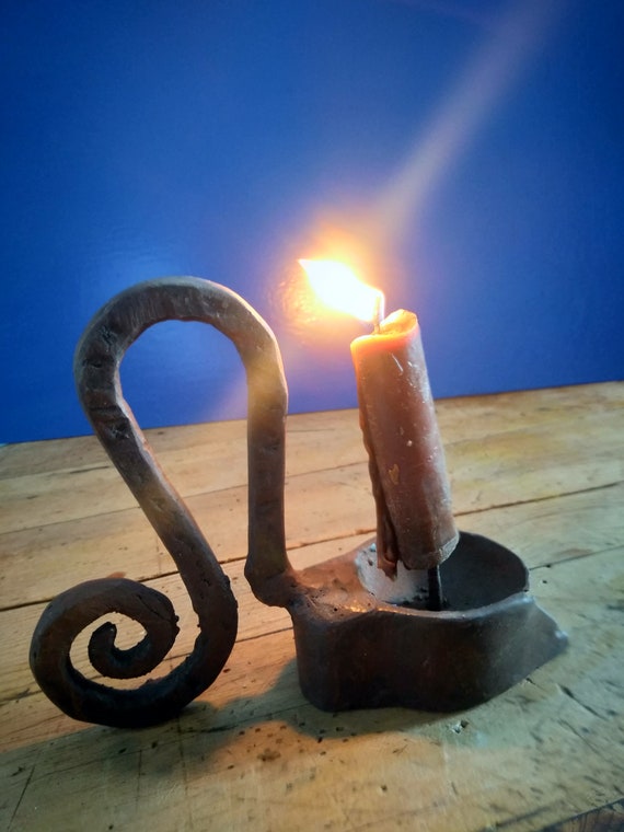 Candle Forged Iron Holder.handmade Metal Candle Holder.wrought Iron  Candlestick. -  Australia