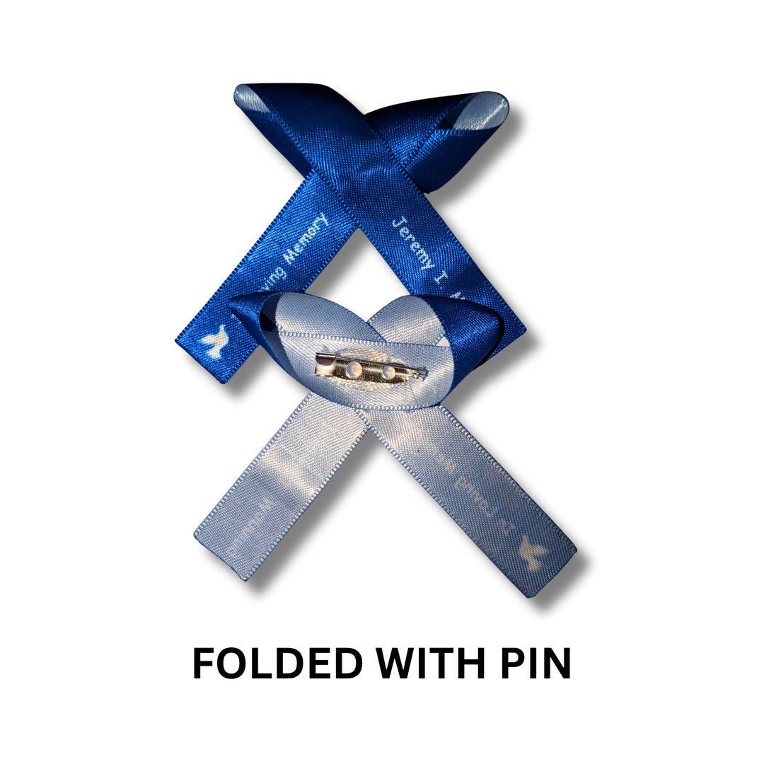 Customized Sublimated Baby Shower Bow Ribbon Folded With Pins Any Color ...
