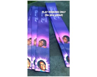 Set of 100+ LARGE Ribbon All Flat No Pins Any Color for Loss Loved One Keepsake Personalized Ribbon for Awareness and  Ribbon Commemorate