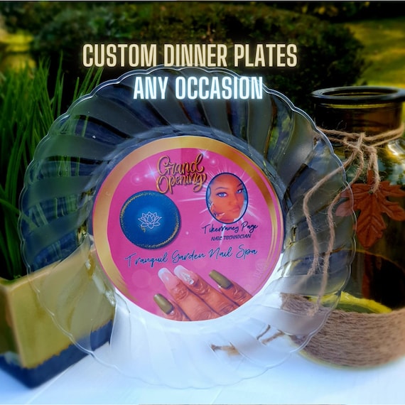 Plastic Plate Custom Designed Birthday Party Disposable Plastic Themed Celebration Plate for Adult Party Decoration Corporate Event Etsy
