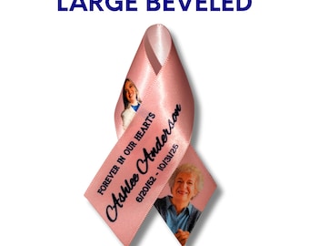 Sets of 100+ LARGE Beveled Edge Funeral Ribbon Keepsake Ribbons