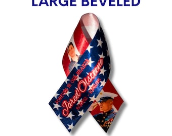 Sets of 100+ LARGE Beveled Edge Funeral Ribbon Keepsake Ribbons