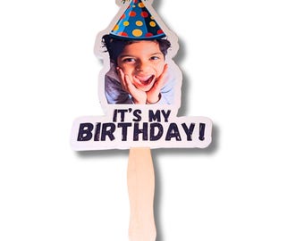 Customized Birthday Big Heads on a Stick Face  Anniversary Handheld Gift Mother's Day