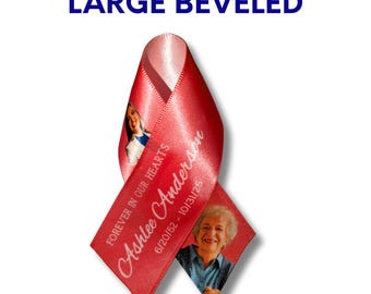 Sets of 100+ LARGE Beveled Edge Funeral Ribbon Keepsake Ribbons