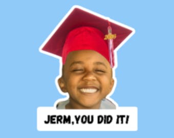 Customized Graduation Red Cap Big Heads on a Stick Face  Class of 2026  Handheld Gift for Graduate