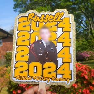 Customized Glitter Celebration Fans for Graduates Senior Kindergarten Class of 2026