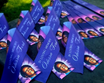 Sets of 10 to 150 LARGE Memorial Ribbon Keepsakes for Loved Ones