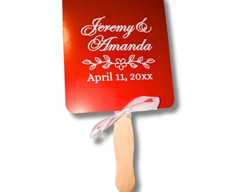 Custom Designed Wedding Fans