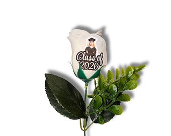 Custom Artificial Rose, Personalized Keepsake Photo or Message Rose Special Occasions