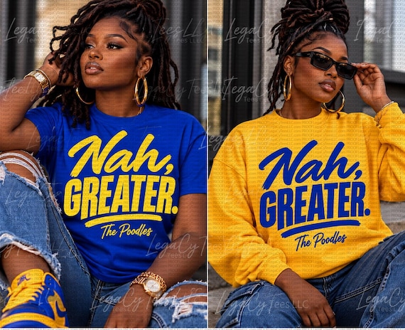 Nah, Greater. | Royal Blue & Gold Sorority Inspired Apparel | Greek Life Tee