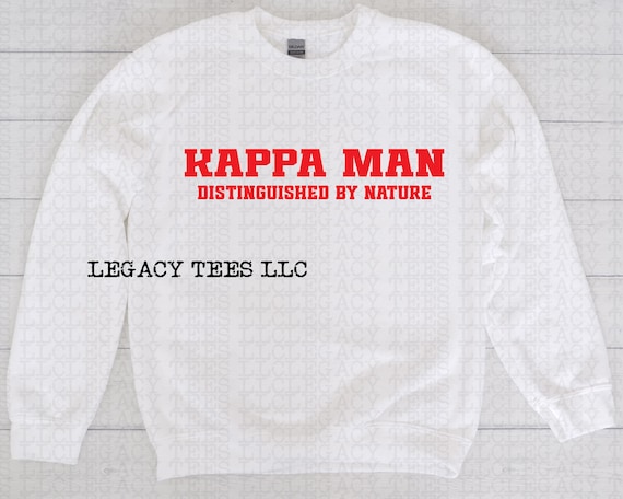 Kappa Man Puff Print Sweatshirt | Distinguished By Nature Shirt | Raised 3D Print | Kappa Inspired Apparel | Gift for Him
