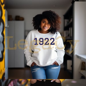 1922 Collegiate Sweatshirt | Divine Nine Inspired Sorority Apparel | Classic Collegiate Crewneck