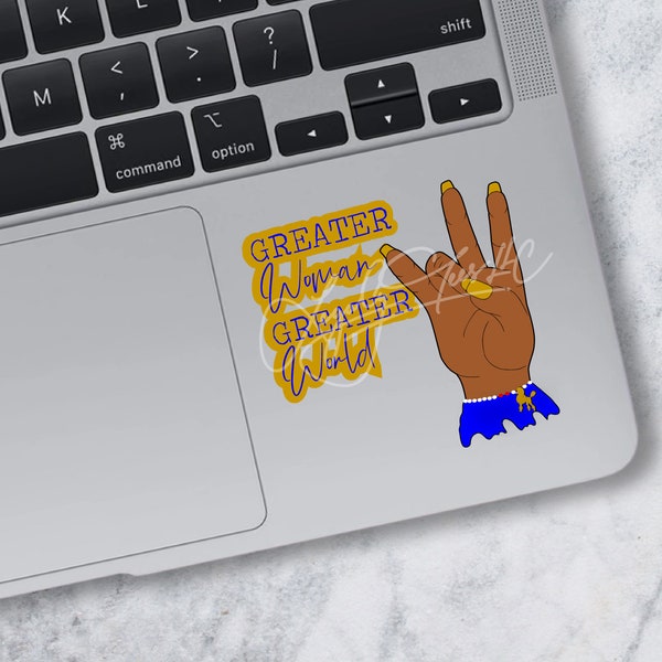 Greater Woman Greater World Sticker - Laptop, Car, Water Bottle (3x2.85")