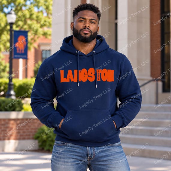 Langston 1897 Shirt, Hoodie & Sweatshirt | Orange Graphic | HBCU Homecoming Apparel | Long Sleeve Tee | Alumni Gift