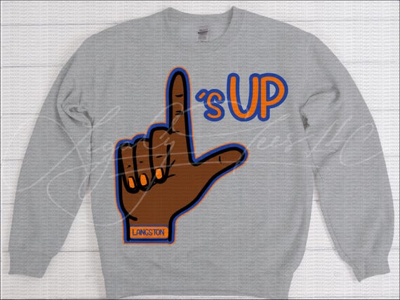 Langston Pride Sweatshirt | HBCU Alumni Crewneck | Orange & Blue College Apparel | Homecoming Gift | Oklahoma HBCU