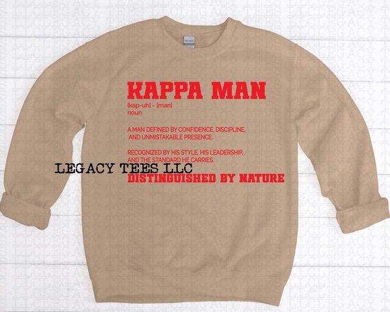 Kappa Man Definition Puff Print Sweatshirt | Distinguished By Nature Shirt | Raised 3D Print | Kappa Inspired Apparel | Statement Shirt Gift