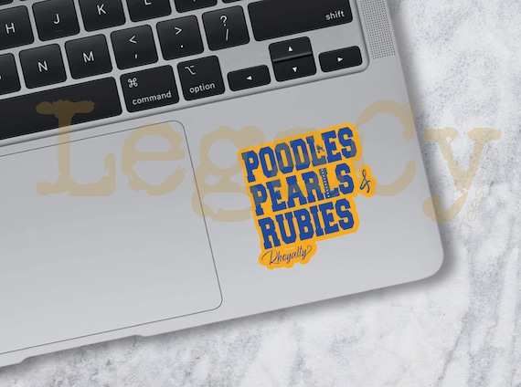 Poodles Pearls & Rubies - Sticker