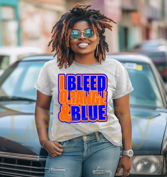 I Bleed Blue & Orange / Available in Tee, Crewneck, Hoodie, Tank, Long Sleeve