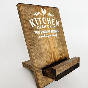 Cookbook Stand, cookbook holder, cookbook display, recipe stand, recipe holder, recipe display, tablet holder, book holder, book display