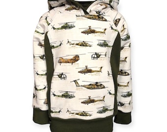Helicopter Hoodie, Helicopter Gift, Military Baby Outfit, Toddler Boy Outfit, Birthday Gift for Nephew, Little Boy Clothes, 2t Sweatshirt