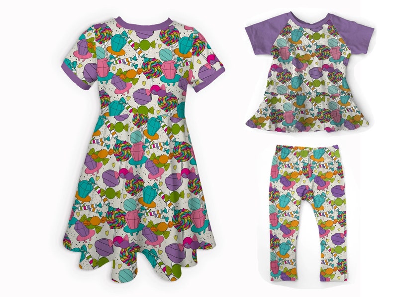Candy Dress for Girl Two Sweet Birthday Outfit Twirl Dress Etsy