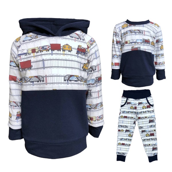 Cozy hoodie for kids, train birthday shirt boys, toddler gifts 3 year old, grow with me pants joggers, train gifts for boys, christmas gift