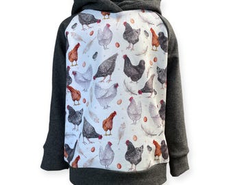 Chicken Hoodie, Birthday Gift for Kids, Farm Sweatshirt, Chicken Birthday Outfit, Chicken Pants, Chicken Lover Gift, Fall Clothes for Girls