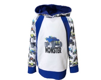 Monster Truck Hoodie, Monster Truck Birthday Outfit for Grandson,  Fall Clothes, Truck Gifts for Boys, Toddler Boy Clothes 5t