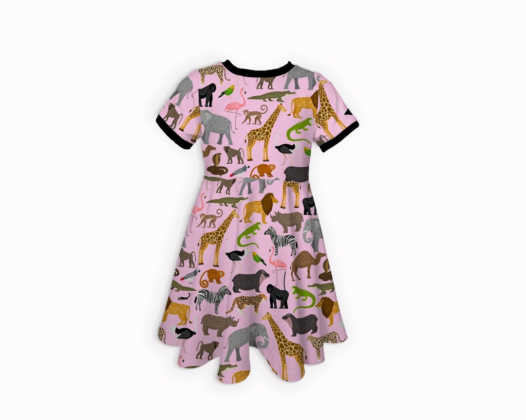 Zoo Dress for Girls Peplum Top 4t Birthday Dress Safari Etsy