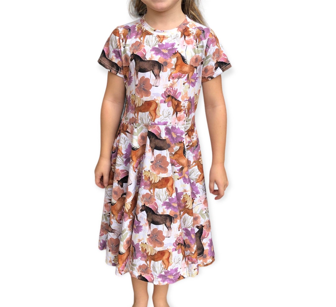 Beautiful Dress In Horse Design For Baby Girl #NDS204