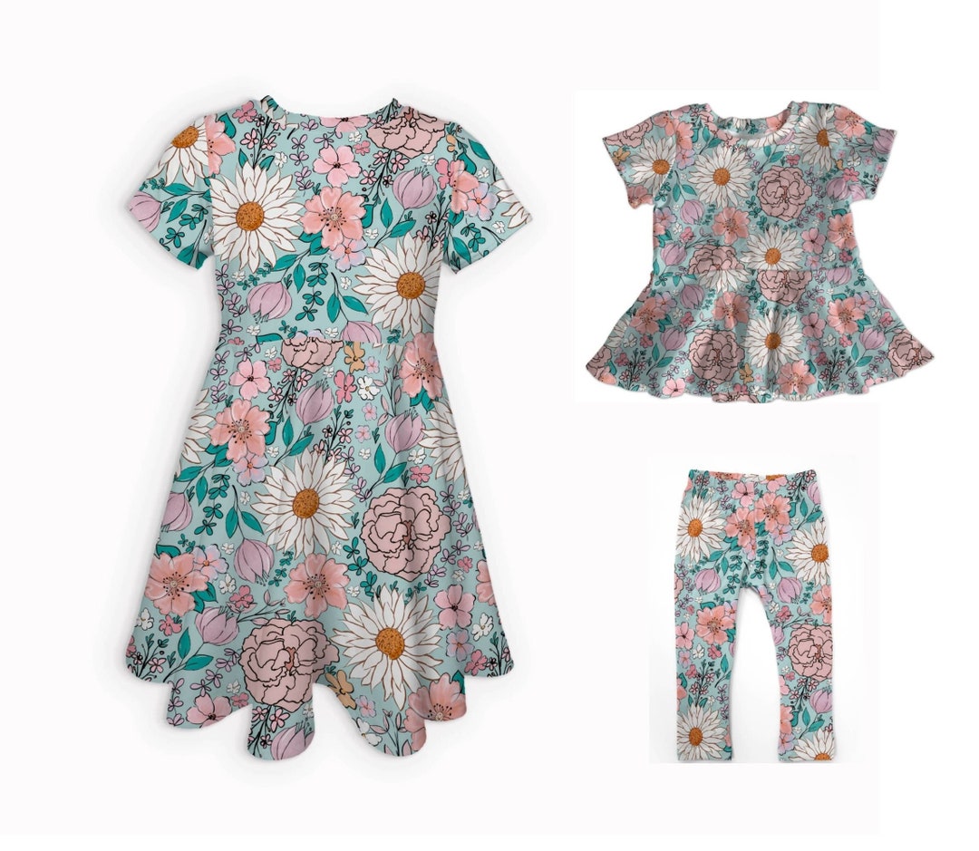 White Daisy Dress for Baby Girl Twirl Dress Toddler Girl Etsy