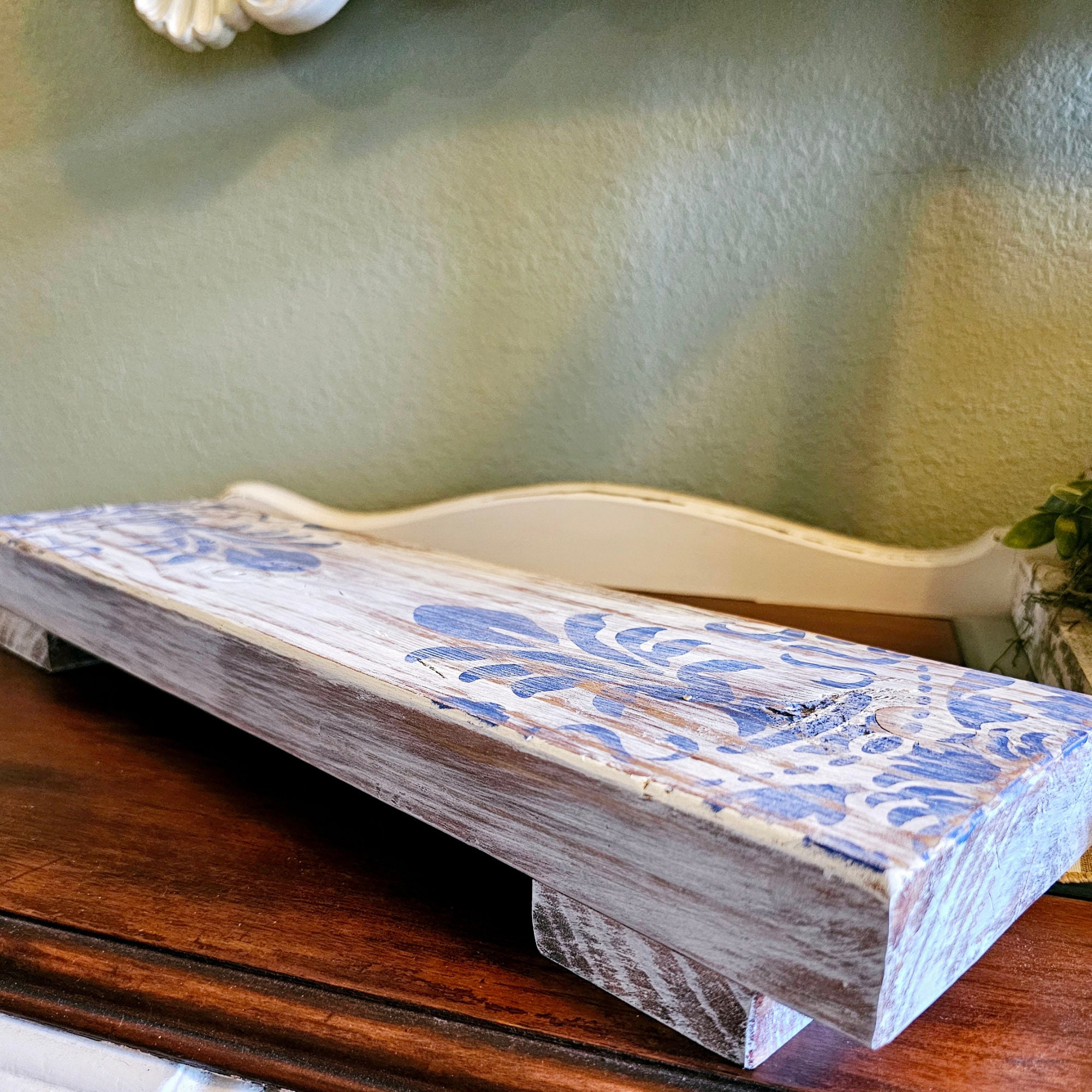 Wood Riser, Farmhouse Decor, Rustic Tray, Riser, Pedestal,stand ...