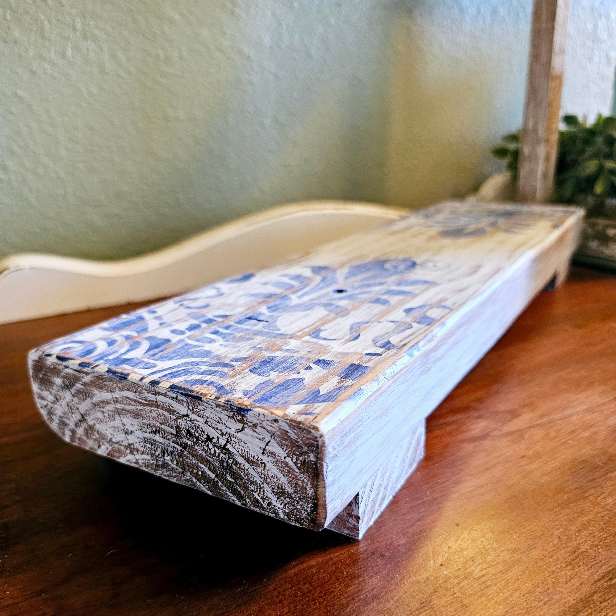 Wood Riser, Farmhouse Decor, Rustic Tray, Riser, Pedestal,stand ...