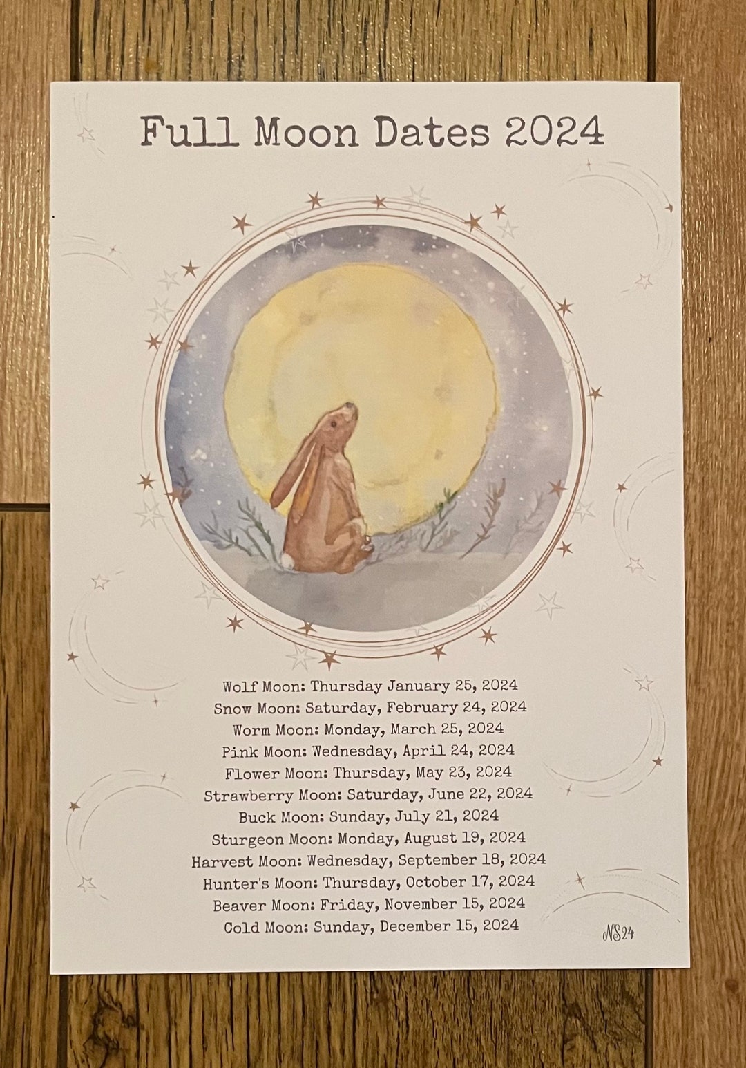 Uk Full Moon Dates 2024, Moon Gazing Hare, Altar Decor, Grimoire Pages